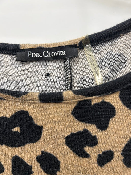 Pink Clover Leopard Print Sweater