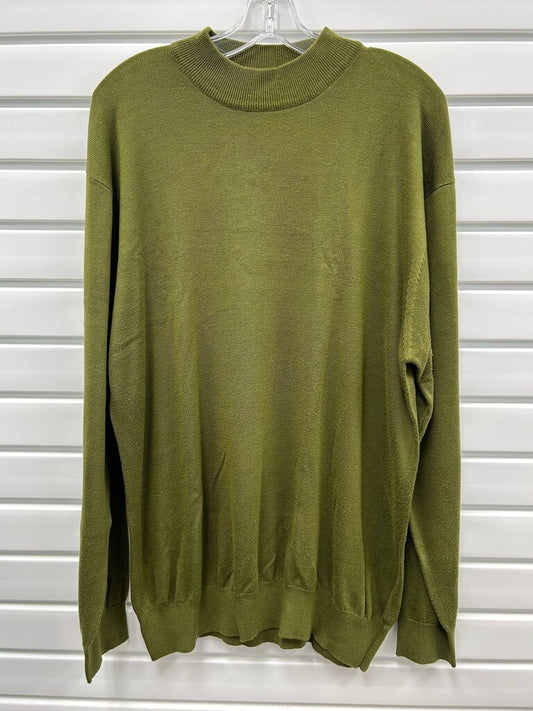 Inserch Men's Olive Green Ribbed Crewneck Sweater – Size 3XL