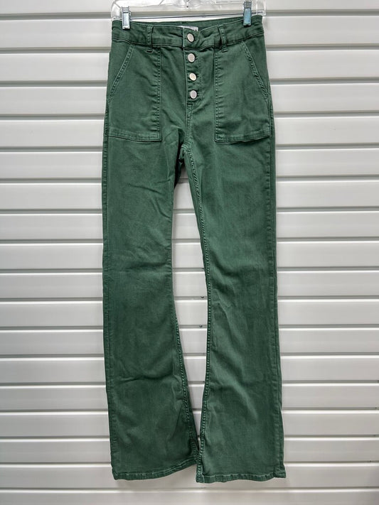 ZARA High-Waisted Green Pants