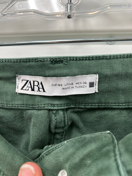 ZARA High-Waisted Green Pants