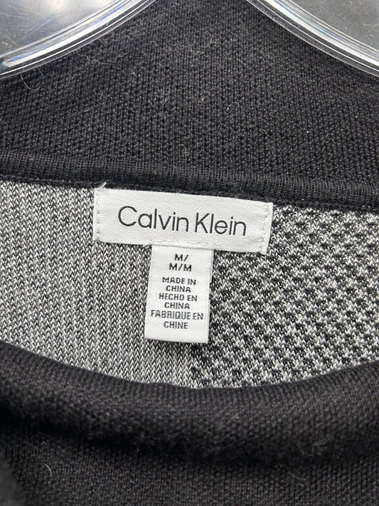 Calvin Klein Black and Gray Cowl Neck Sweater