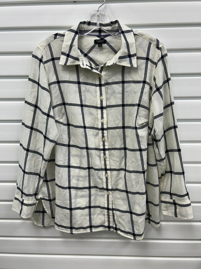 Talbots Women's Petite Xp Plaid Button-Up Shirt