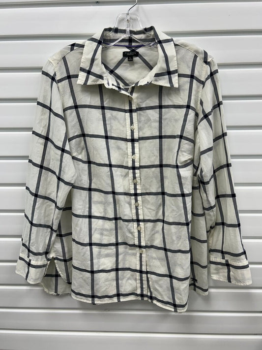 Talbots Women's Petite Xp Plaid Button-Up Shirt
