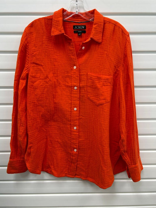 J.Crew Classic Orange Button-Up Shirt