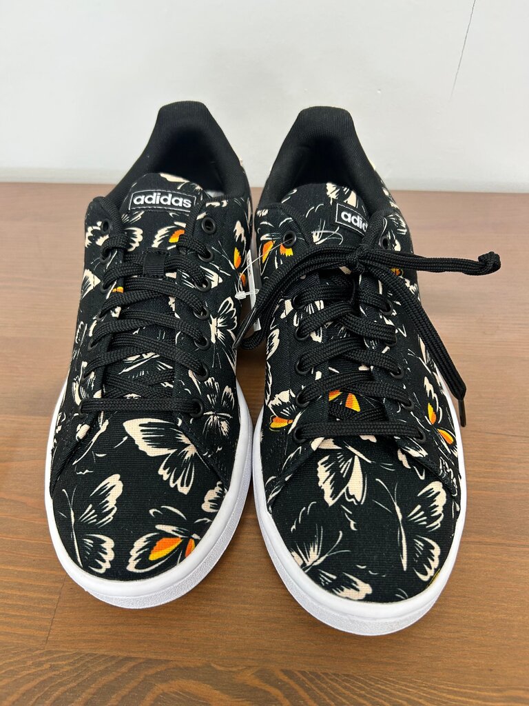 Adidas Advantage Floral Print Tennis Shoes