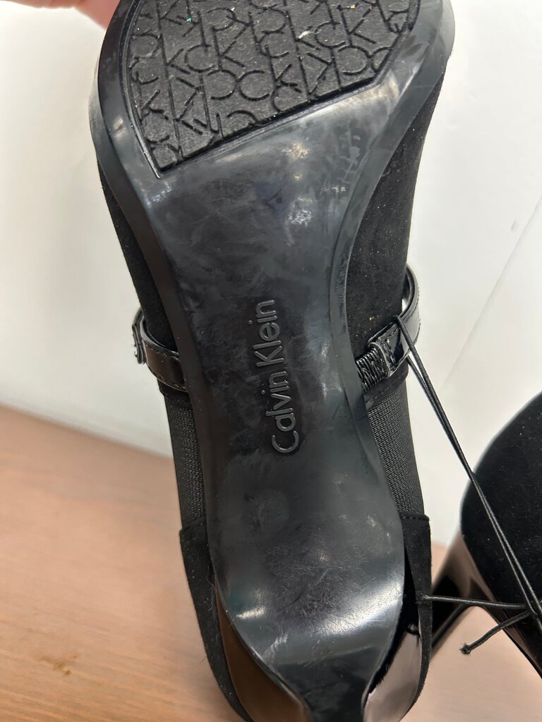 Calvin Klein Black Suede Heels