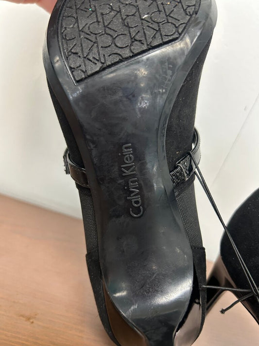 Calvin Klein Black Suede Heels