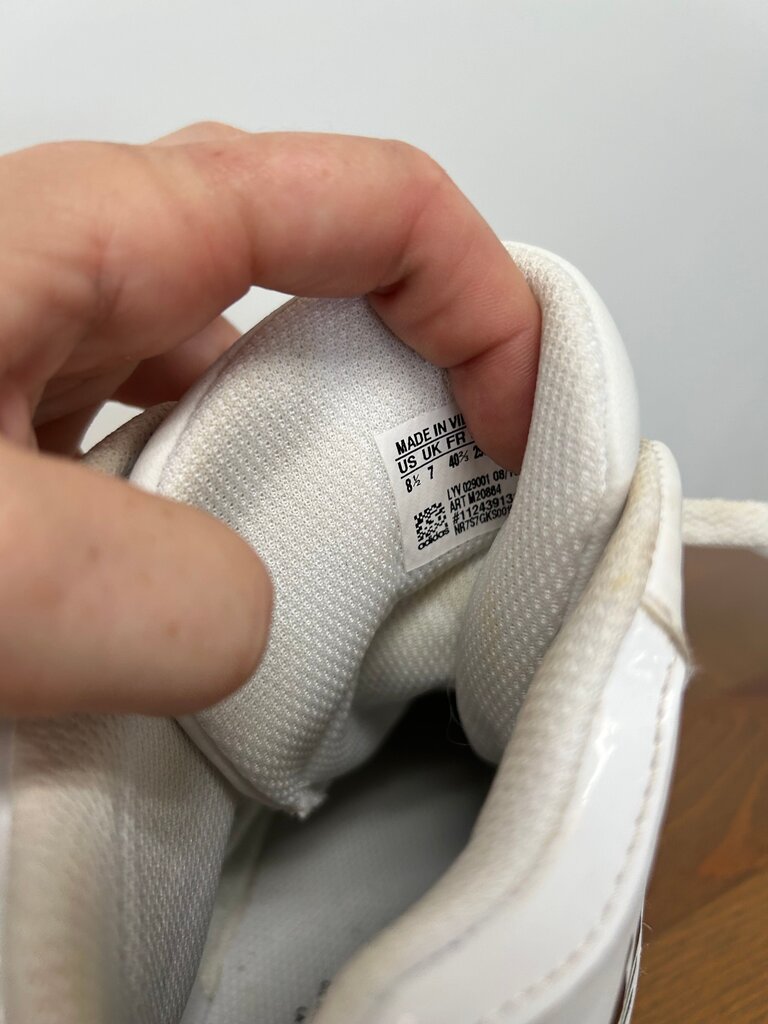 Adidas Originals White Wedge High Top Sneakers, Size 8.5