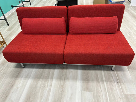 Modern Red Convertible Sofa