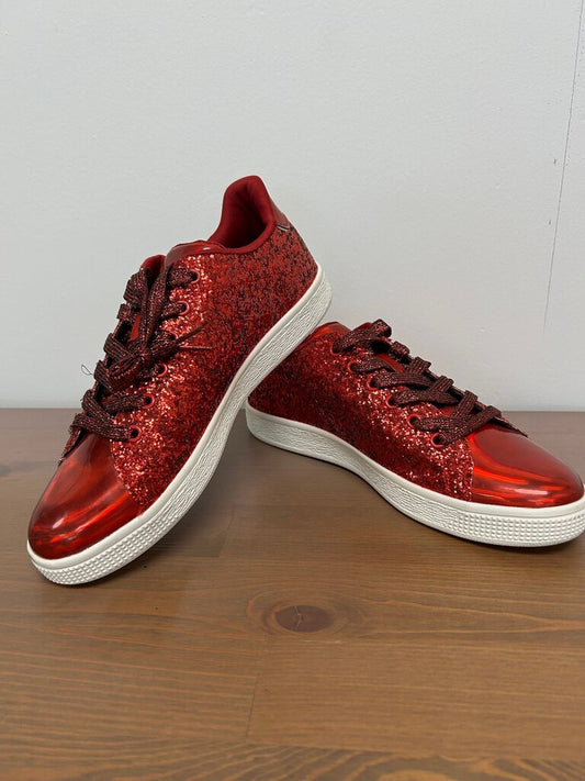 Red Glitter Sneakers