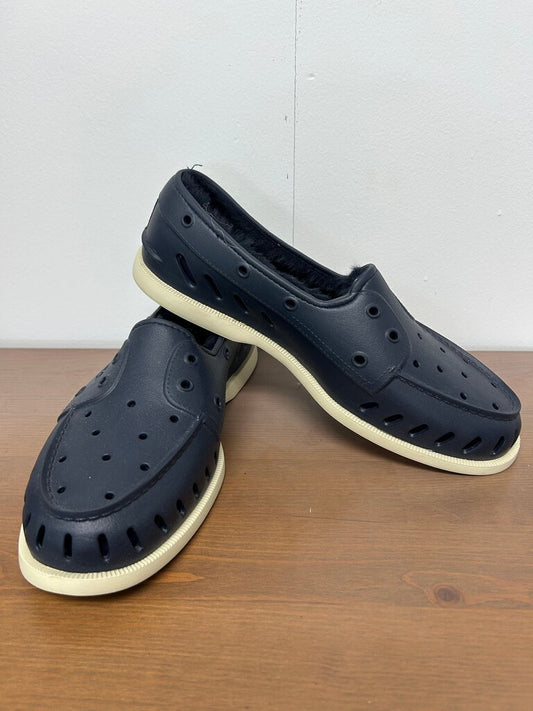 Sperry Navy Blue Faux Fur-Lined Slip-On Boat Shoes — Men's Size 11