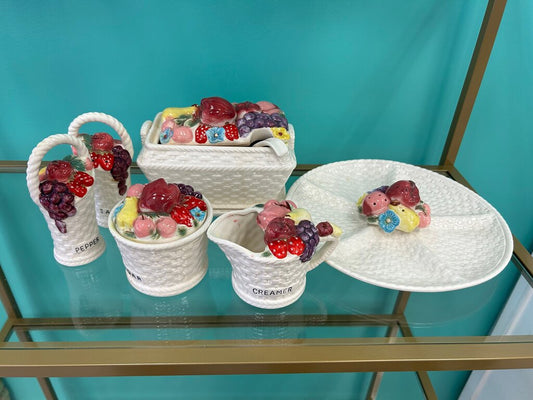 Tilso Japan Basketweave Fruit 6-Piece Condiment Set