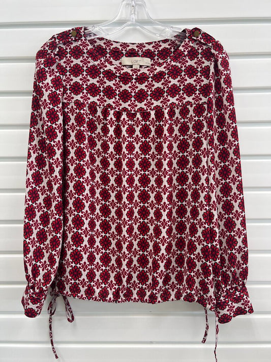 LOFT Floral Long Sleeve Blouse