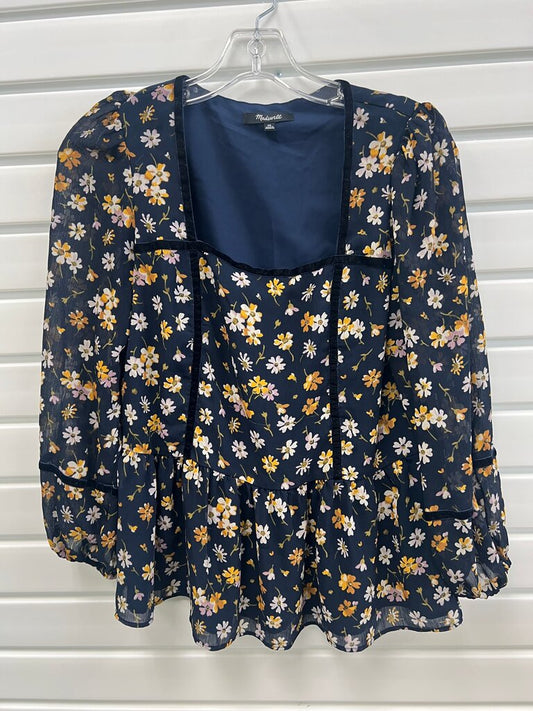 Madewell Floral Print Peplum Top