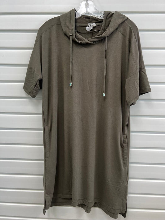 Olive Hooded T-Shirt Dress