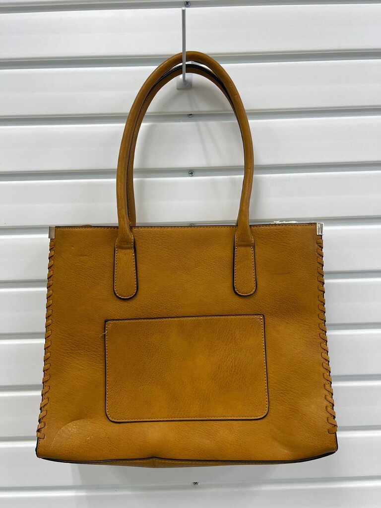 Yellow Leather Tote Bag
