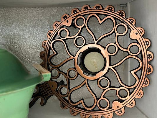 Decorative Copper Candle Holder