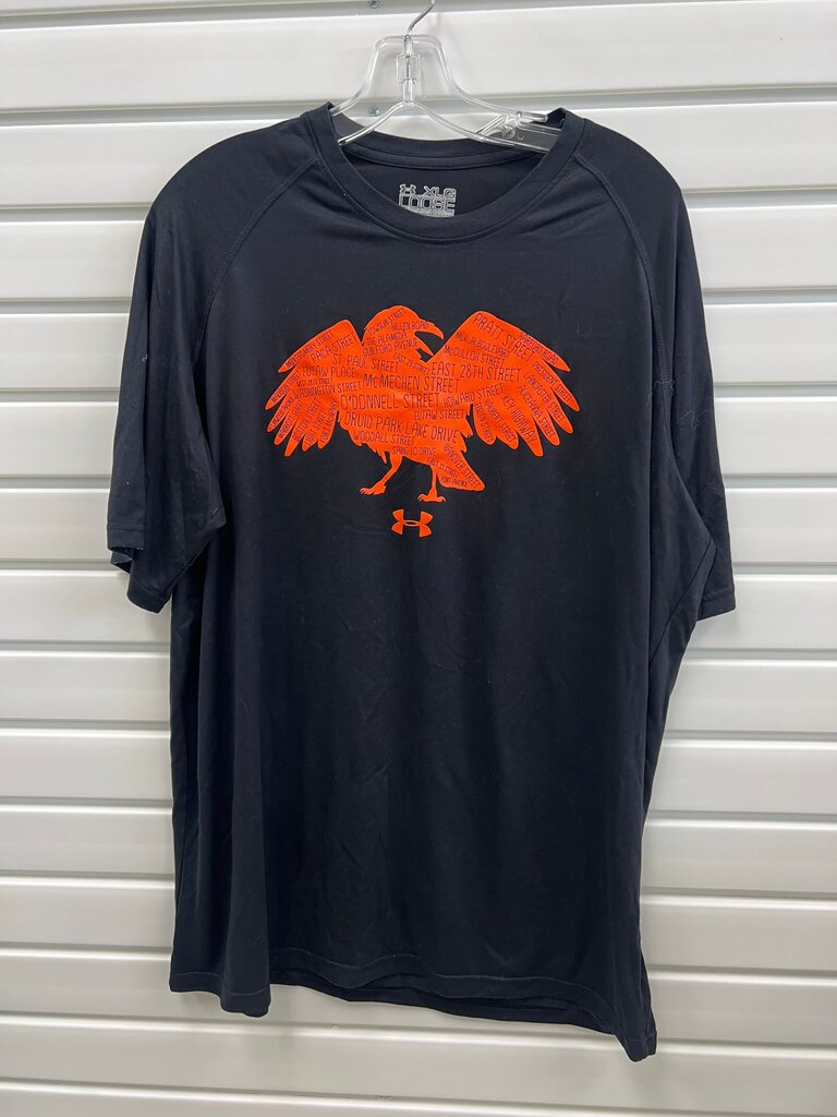 Under Armour Black T-Shirt with Orange Design