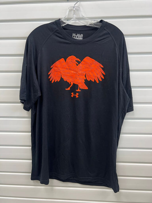 Under Armour Black T-Shirt with Orange Design