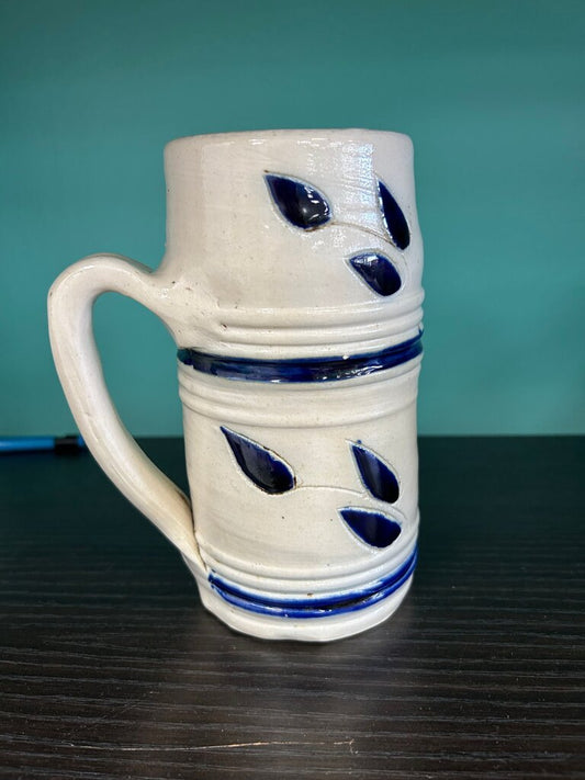 Handcrafted Ceramic Mug with Leaf Design