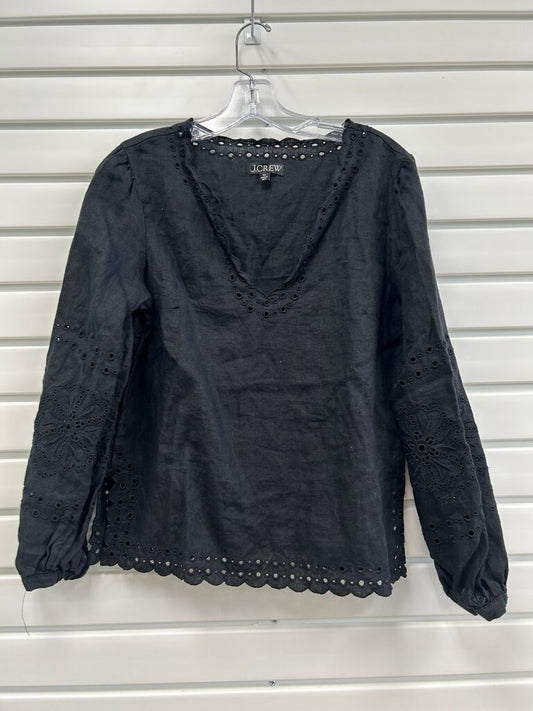 J.Crew Black Broderie Anglaise Blouse XS