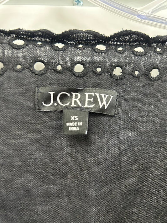 J.Crew Black Broderie Anglaise Blouse XS