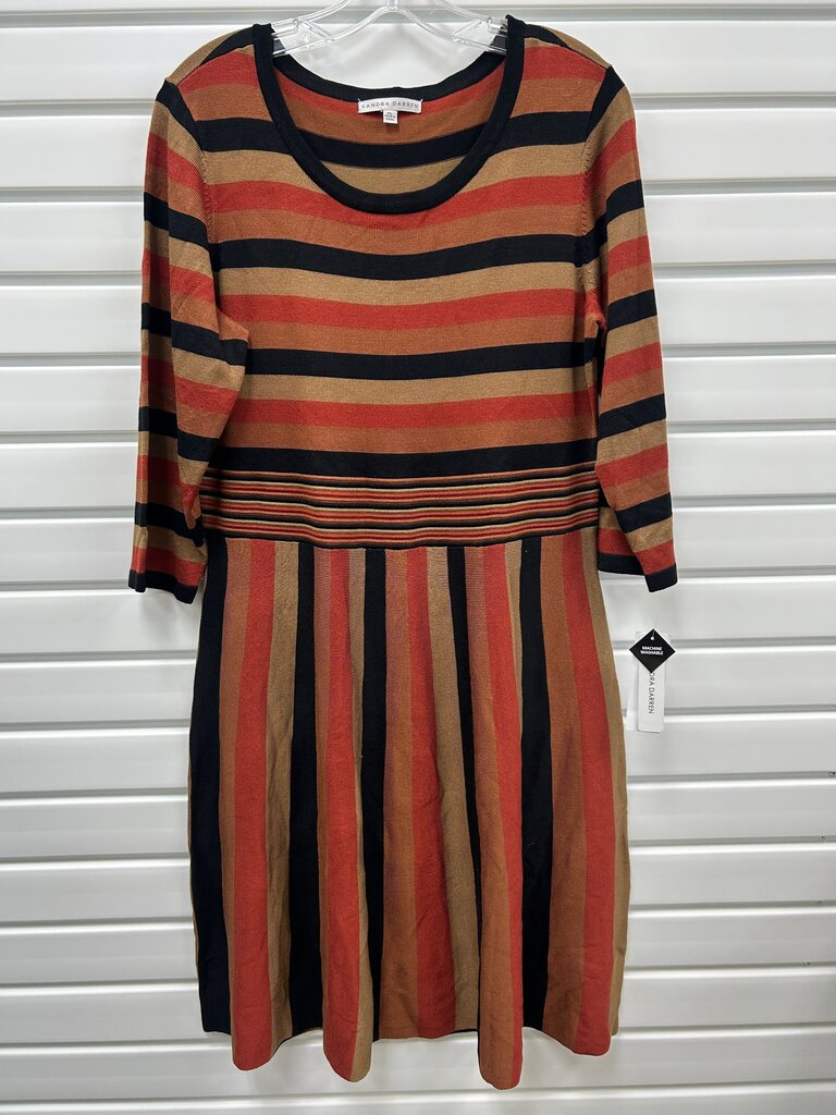 Sandra Darren Knit Striped Dress NWT