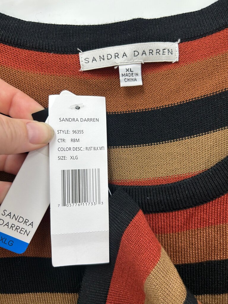 Sandra Darren Knit Striped Dress NWT