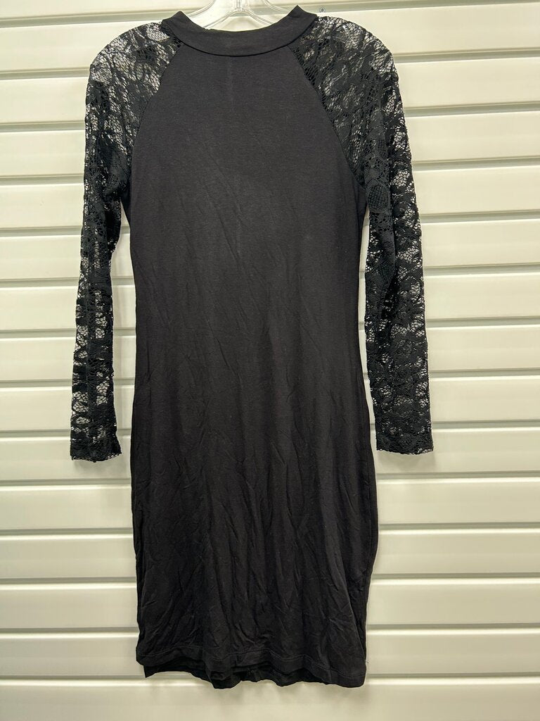 Candalete Black Lace Sleeve Dress M