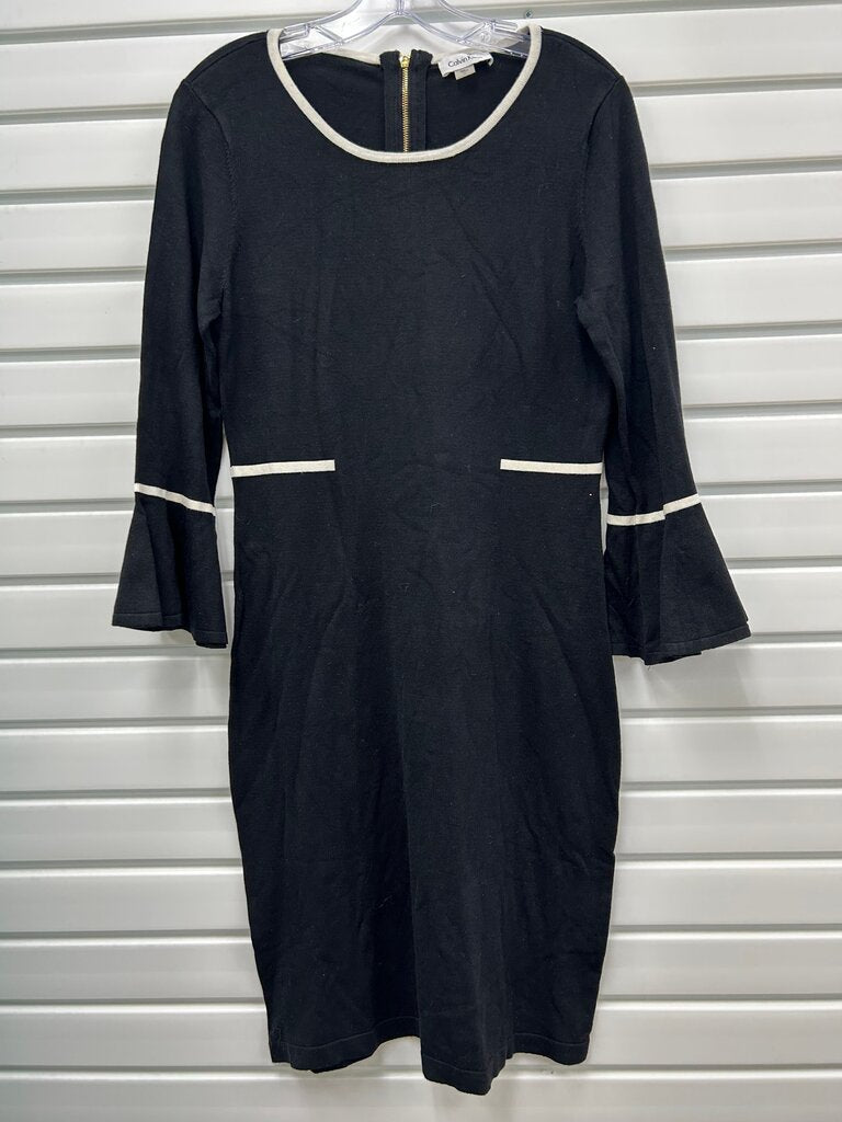Calvin Klein Black Dress with Bell Sleeves