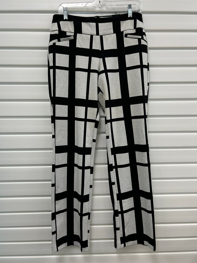 7th Avenue Black and White Checkered Pants M