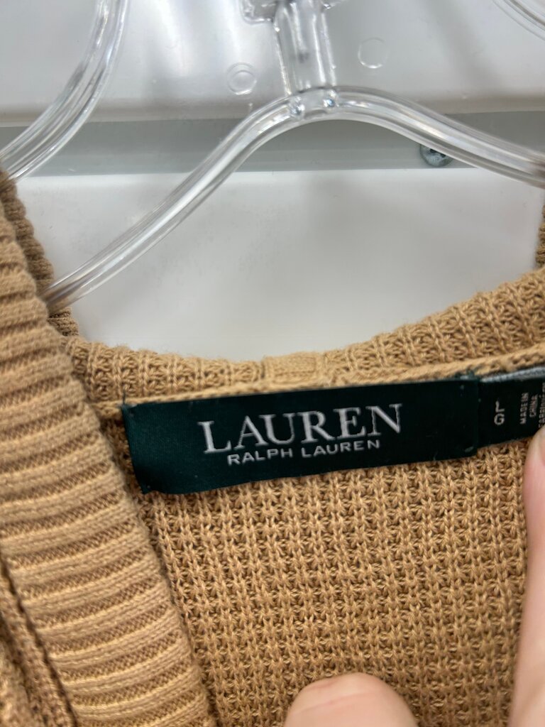 Ralph Lauren Beige Knit Hoodie, L