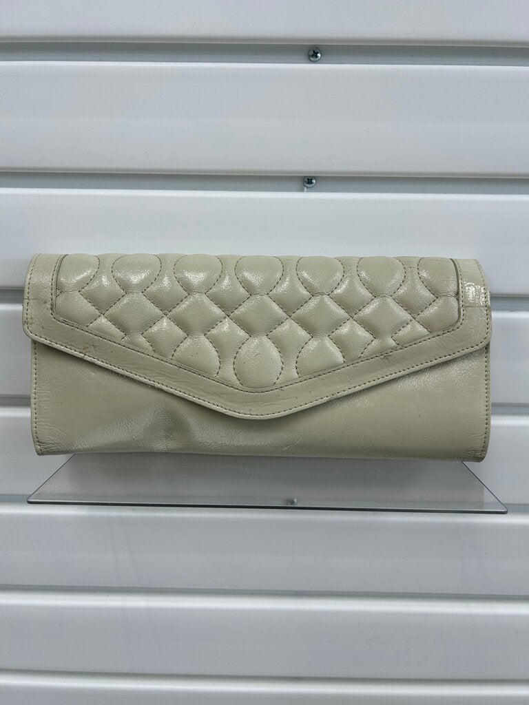 Quilted Cream Clutch Wallet