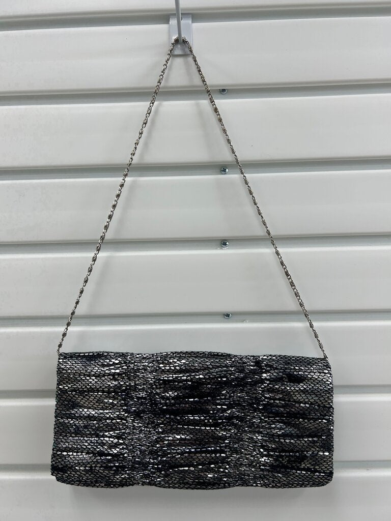 Black Sequin Evening Clutch