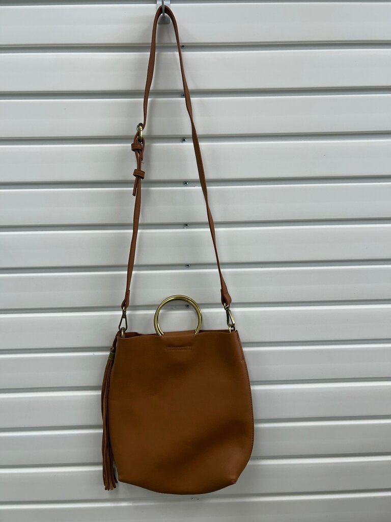 Brown Crossbody Bag with Ring Detail