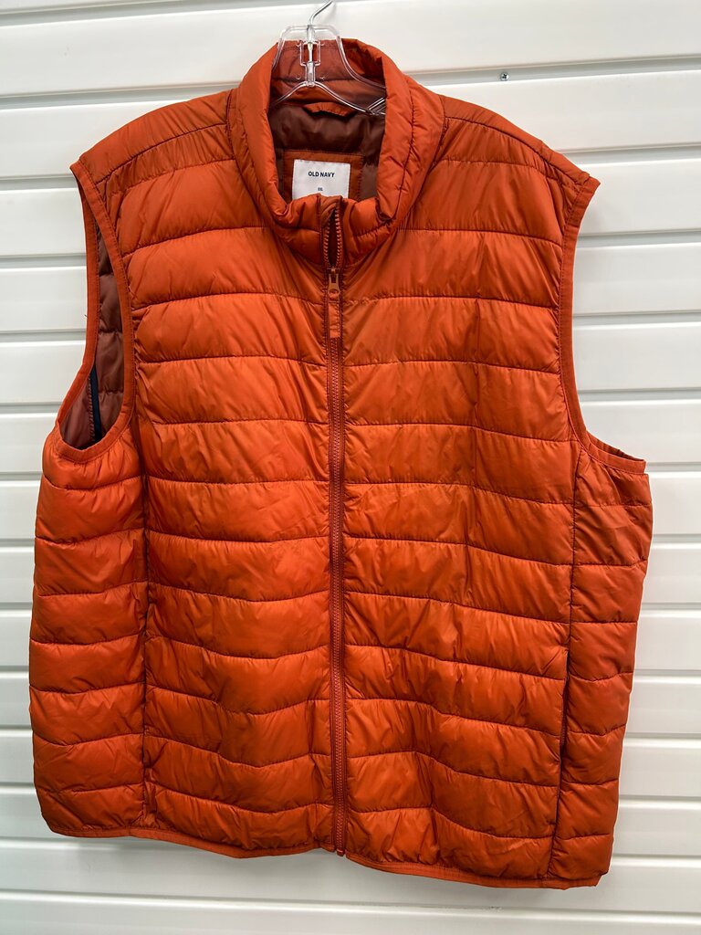 Old Navy Orange Sleeveless Puffer Vest