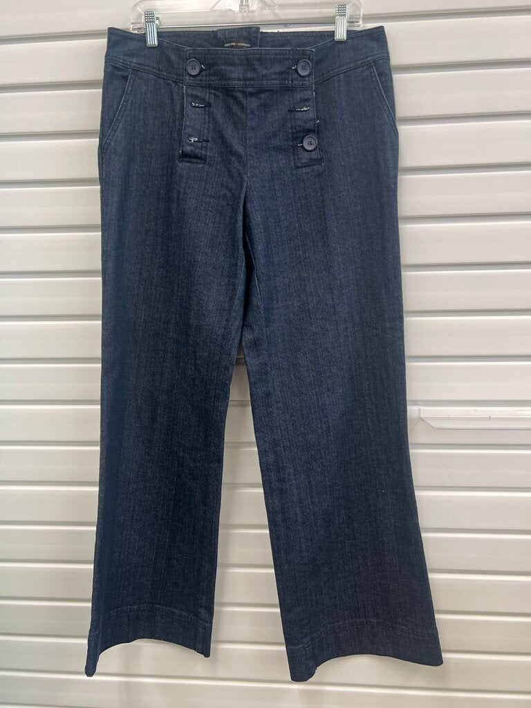 NY & Co Dark Denim Pants with Button Detail, 10