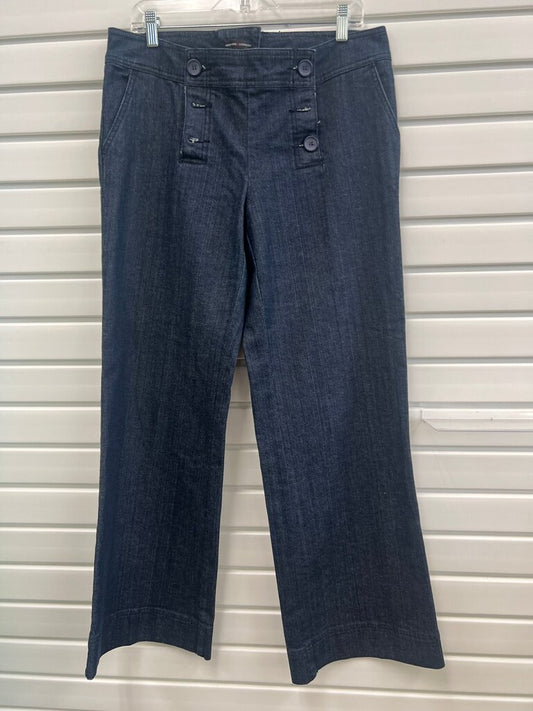 NY & Co Dark Denim Pants with Button Detail, 10