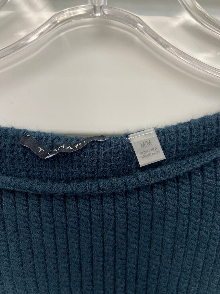 Tahari Teal Ribbed Sweater