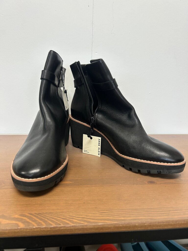 Anne Klein Black Heeled Ankle Boots