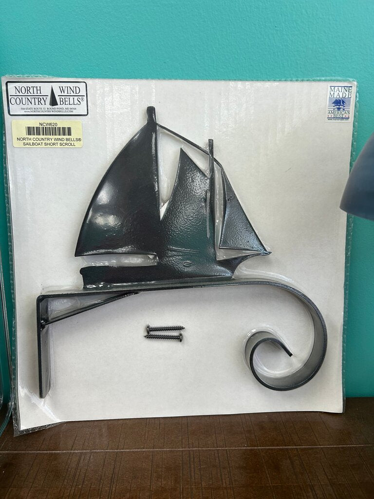 North Country Wind Bells Sailboat Short Scroll bracket