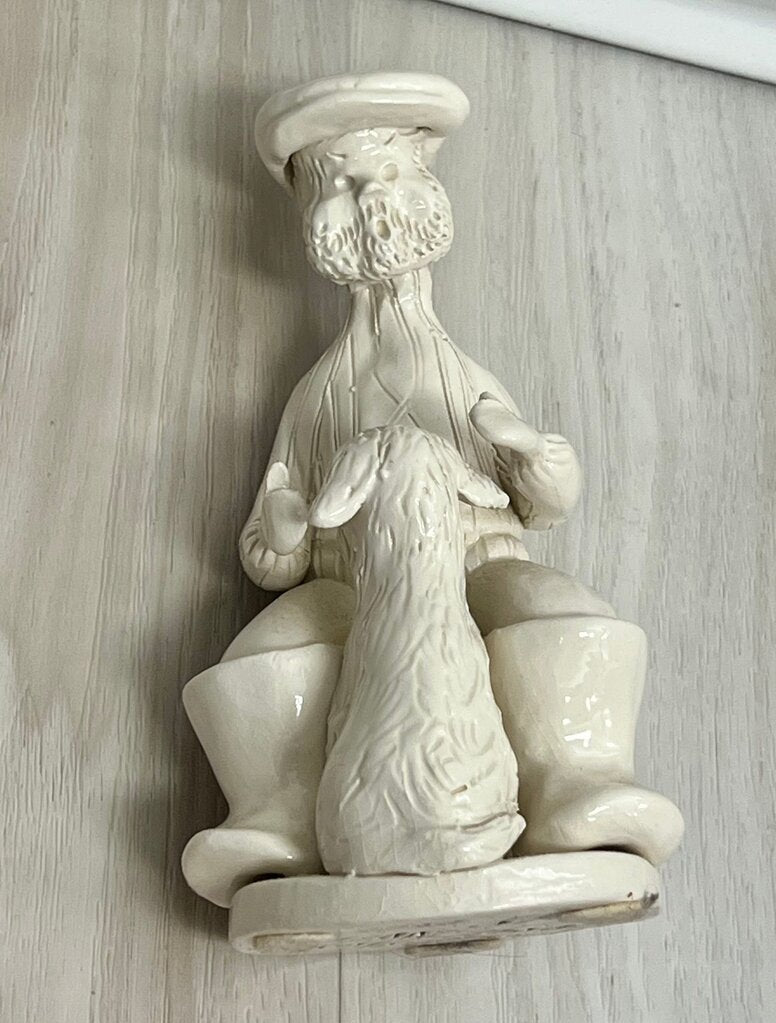 Handmade Pottery Figurine with Dog