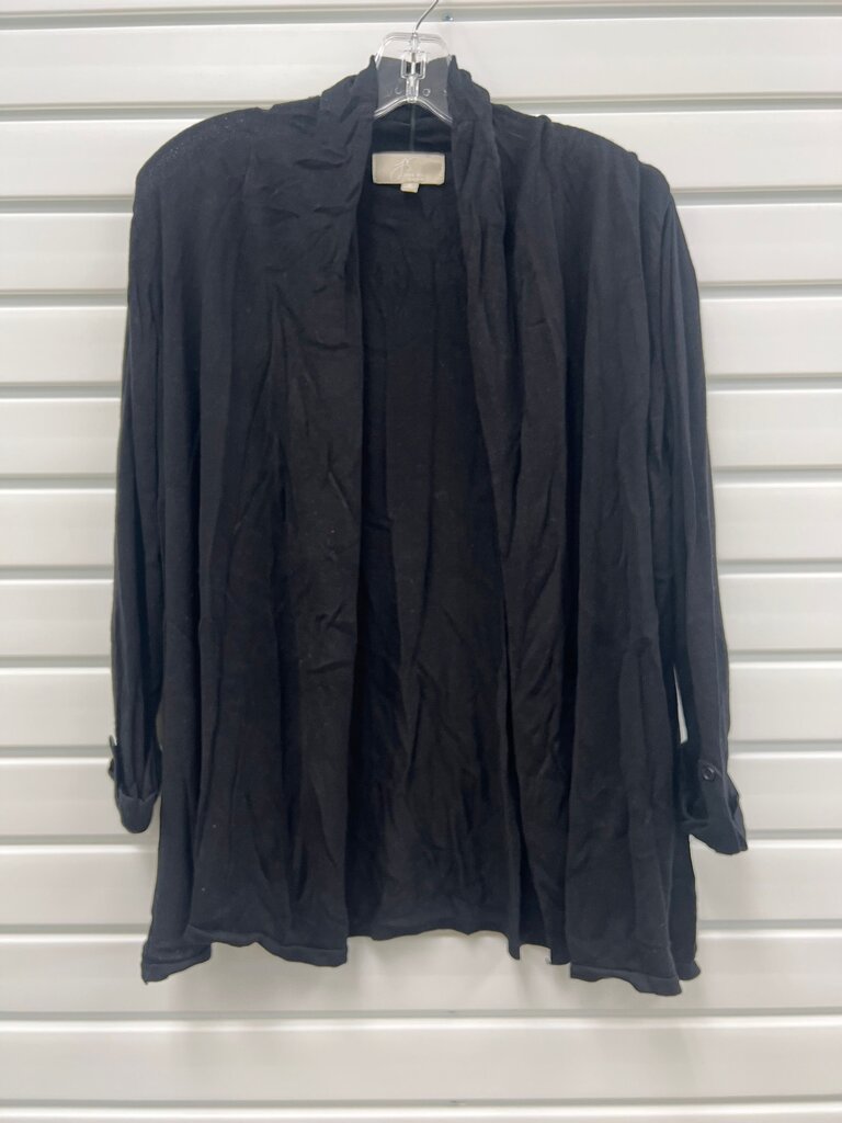 Joan Vass Women's Black Knit Cardigan