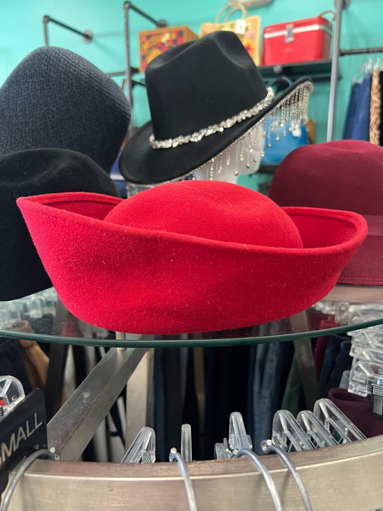 Vintage Michael Howard Red Wool Hat