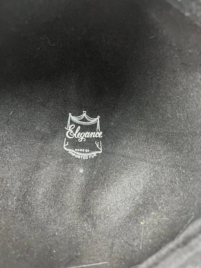 Elegant Black Hat with Beaded Detail