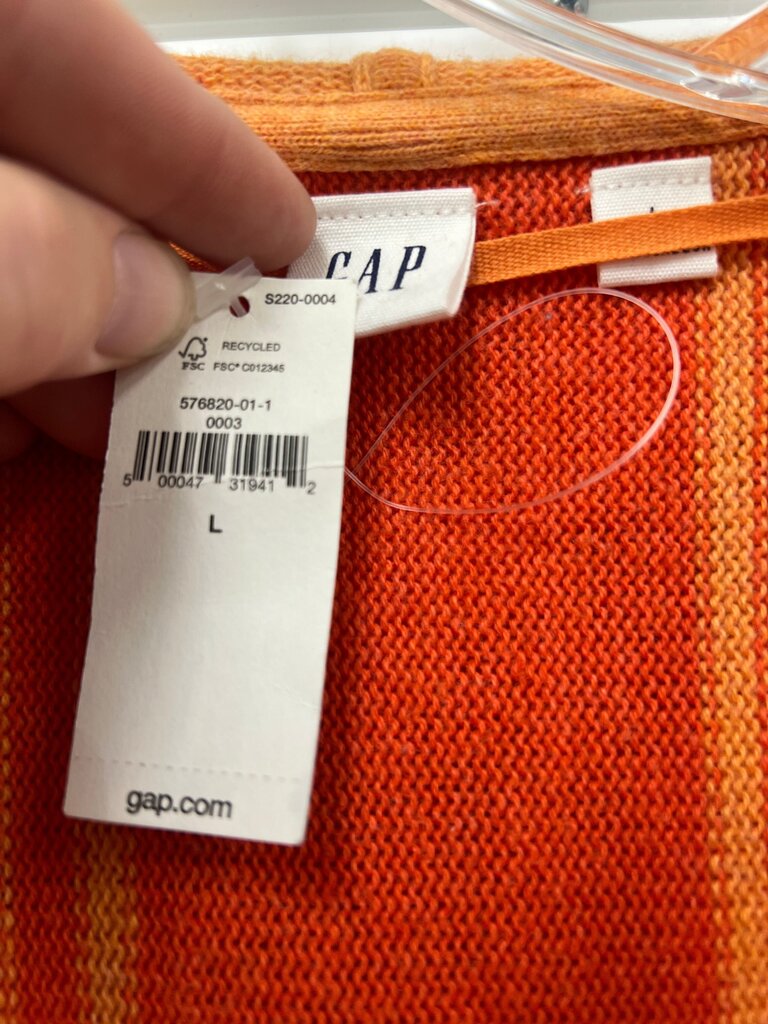 GAP Orange Striped Hoodie NWT