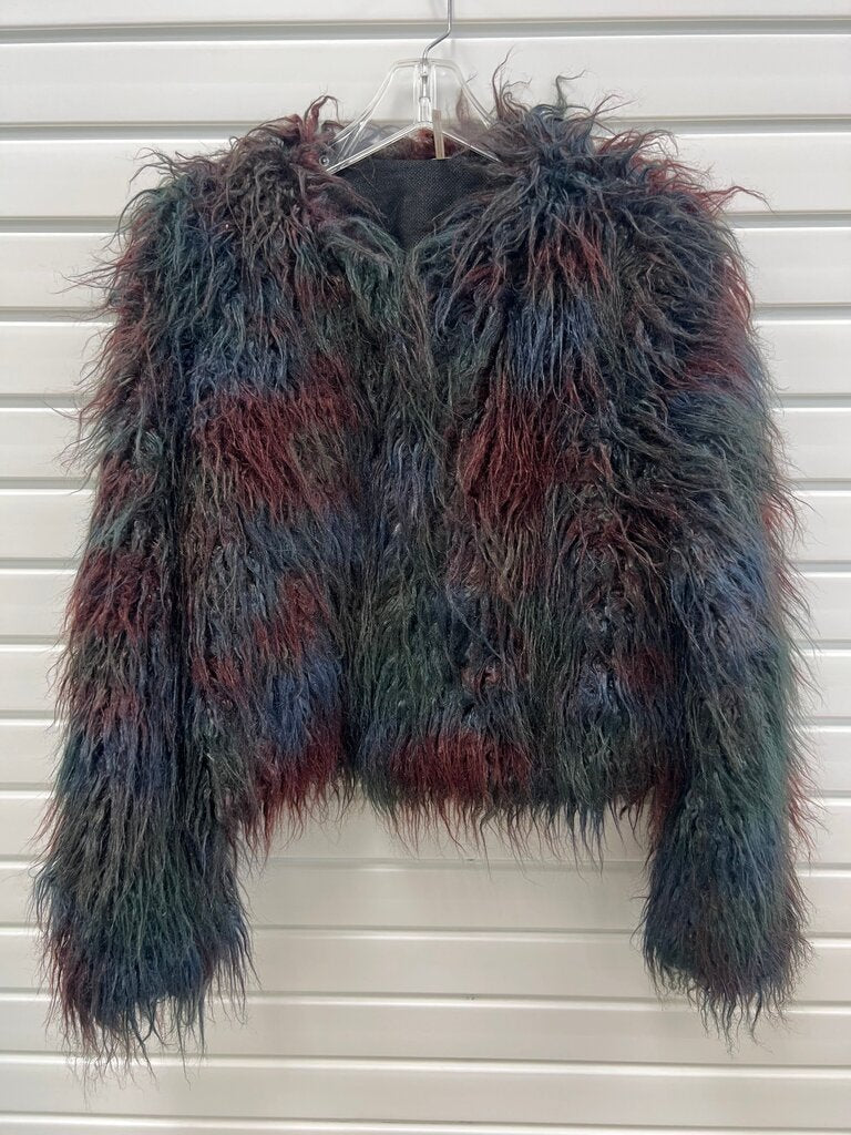 Colorful Faux Fur Jacket