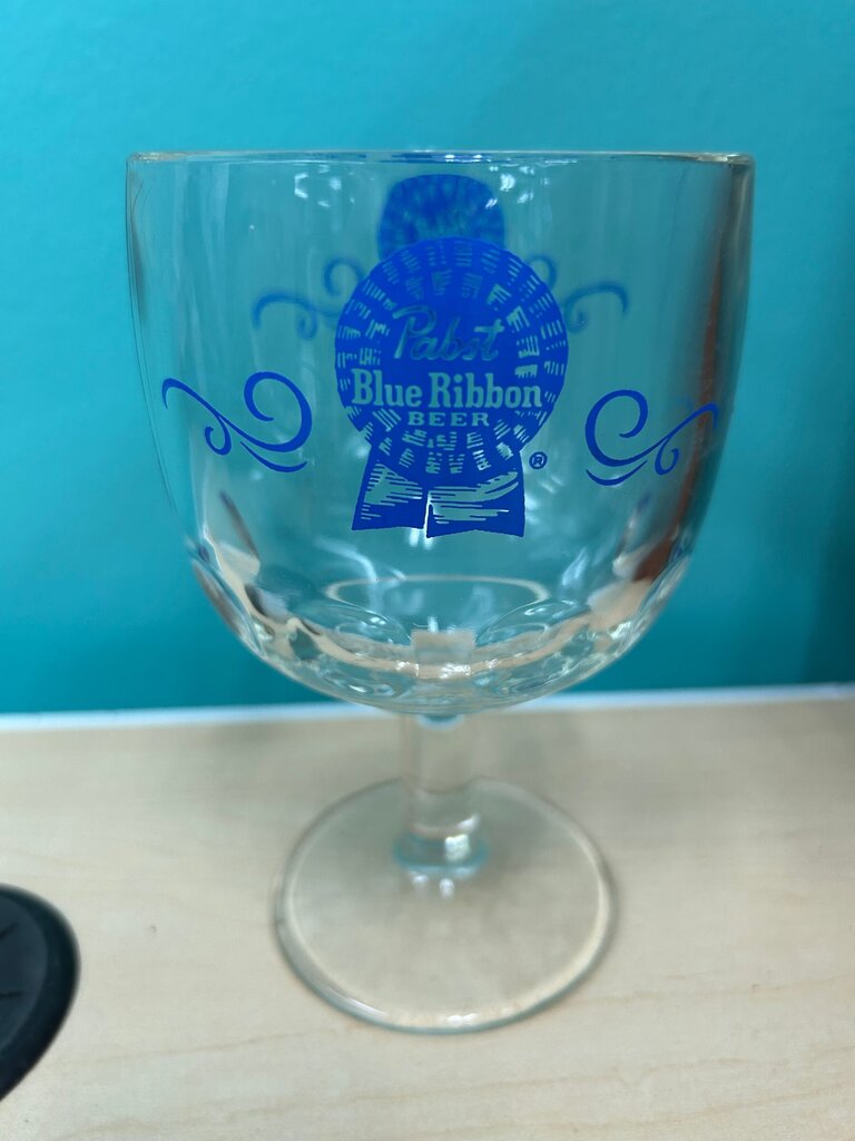Pabst Blue Ribbon Beer Glass