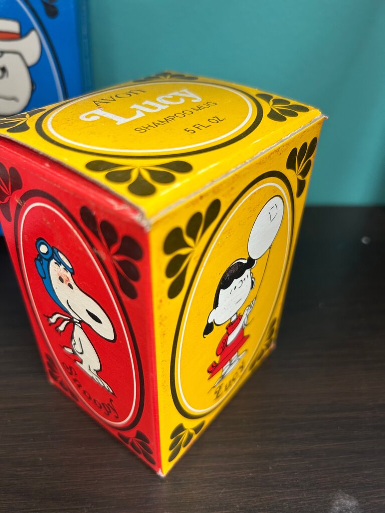 Vintage Avon Peanuts Lucy Shampoo Mug NIB