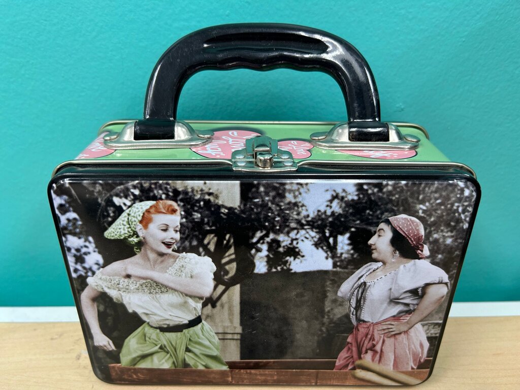 Small Tin Lunchbox with I Love Lucy Design